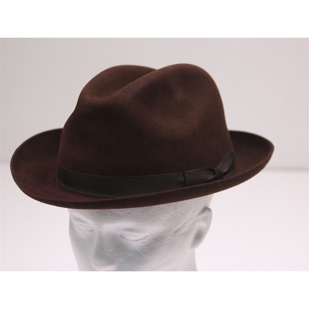 Christys London Hand Made 100% Fine Fur Wool Felt Fedora Hat 7 1/4 - 59 cm - Picture 2 of 10